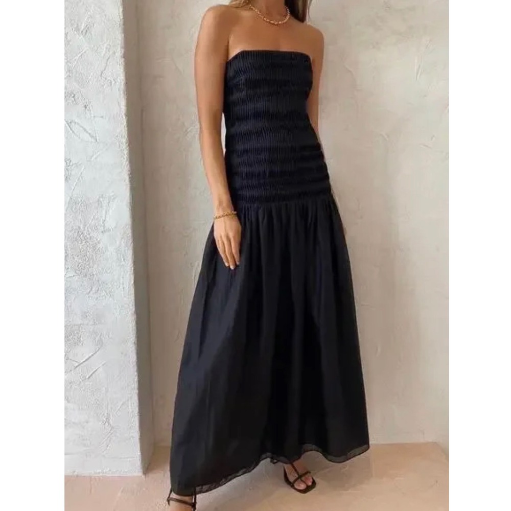 NWT‎ SIR. Xanthe SL Pleat Bodice Dress Womens Sz 3 (U.S. size 8) CBK minimalist